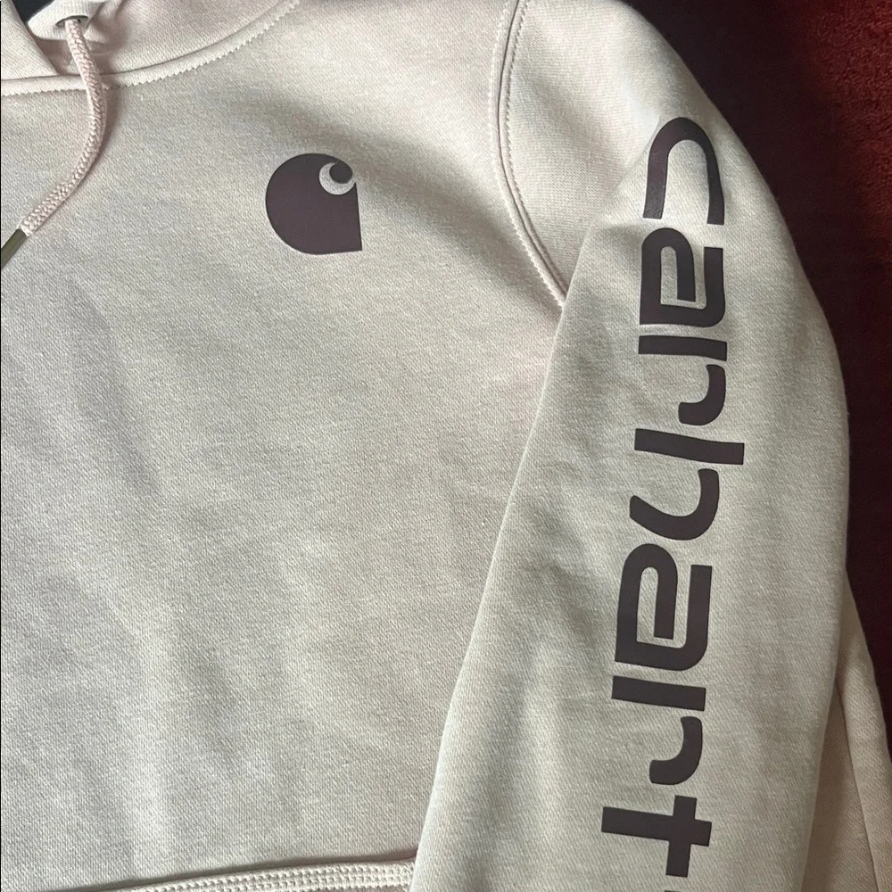 Carhartt Women's Hoodie in Light Pink - Picture 4 of 6